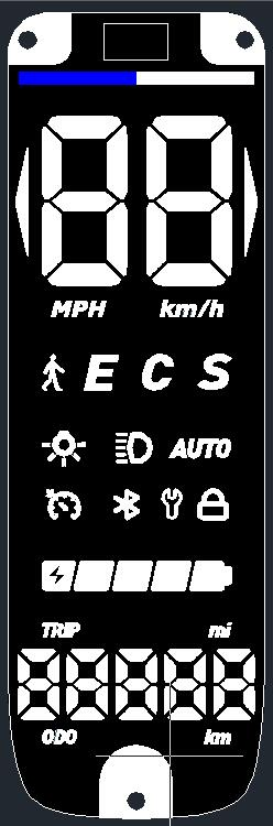 Bright White/Blue Custom 7 Segment LED Displays with IC for Electric Scooter
