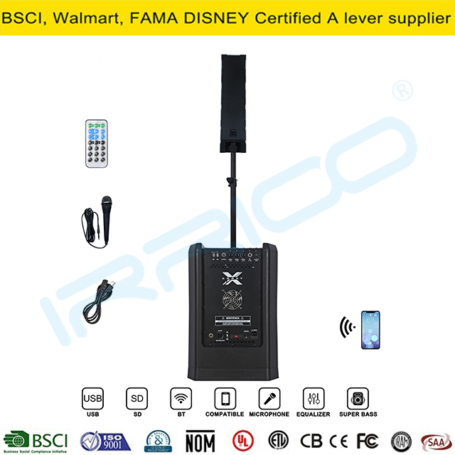 2000W 12inch 1.1 Channel Professional Active Array Column DSP Feature Karaoke System Bocina Parlante PA Bluetooth Party Speaker Audio