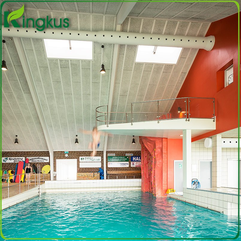 Rectangle Design Decoration Wood Wool Acoustic Ceiling Board