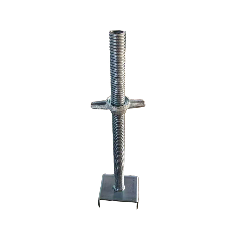 38*600 Q235 Steel Scaffold Adjustable Base Jack for Building Structural Height (BS: EN74)