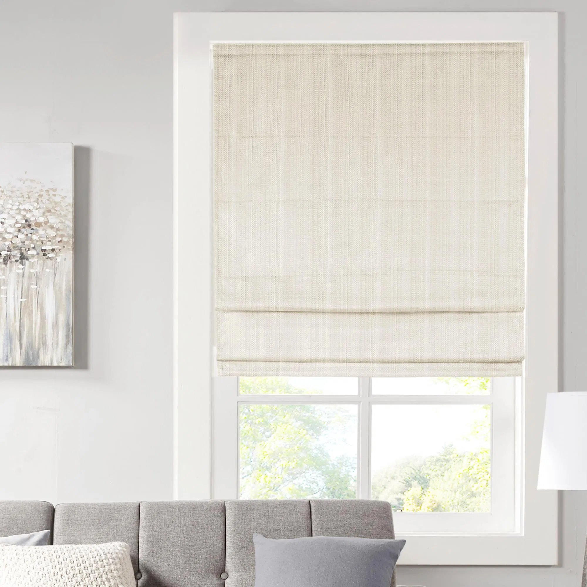 Sisheng Holiday Special Roman Shades by Height Adjustable Made of Retro Fabric