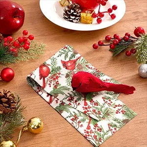 Haute Couture Printed Strawberry Abnormal-Shaped Logo Napkin Disposable Party Serviettes in Foil and Colored Pack Style for Coffee Shop