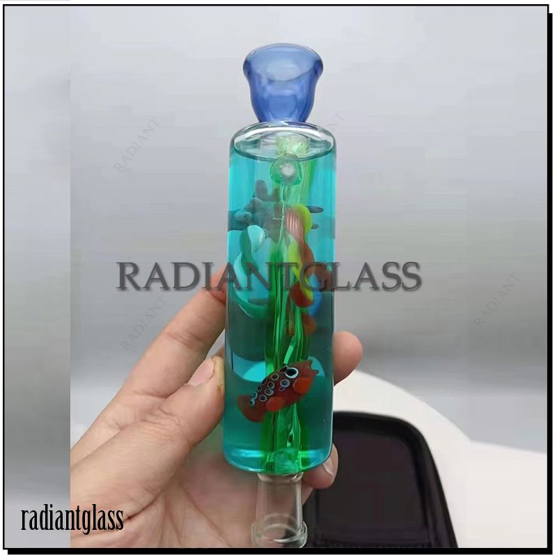 Oil Glycerin Smoking Pipes Coil Freezable Glass Water Pipes