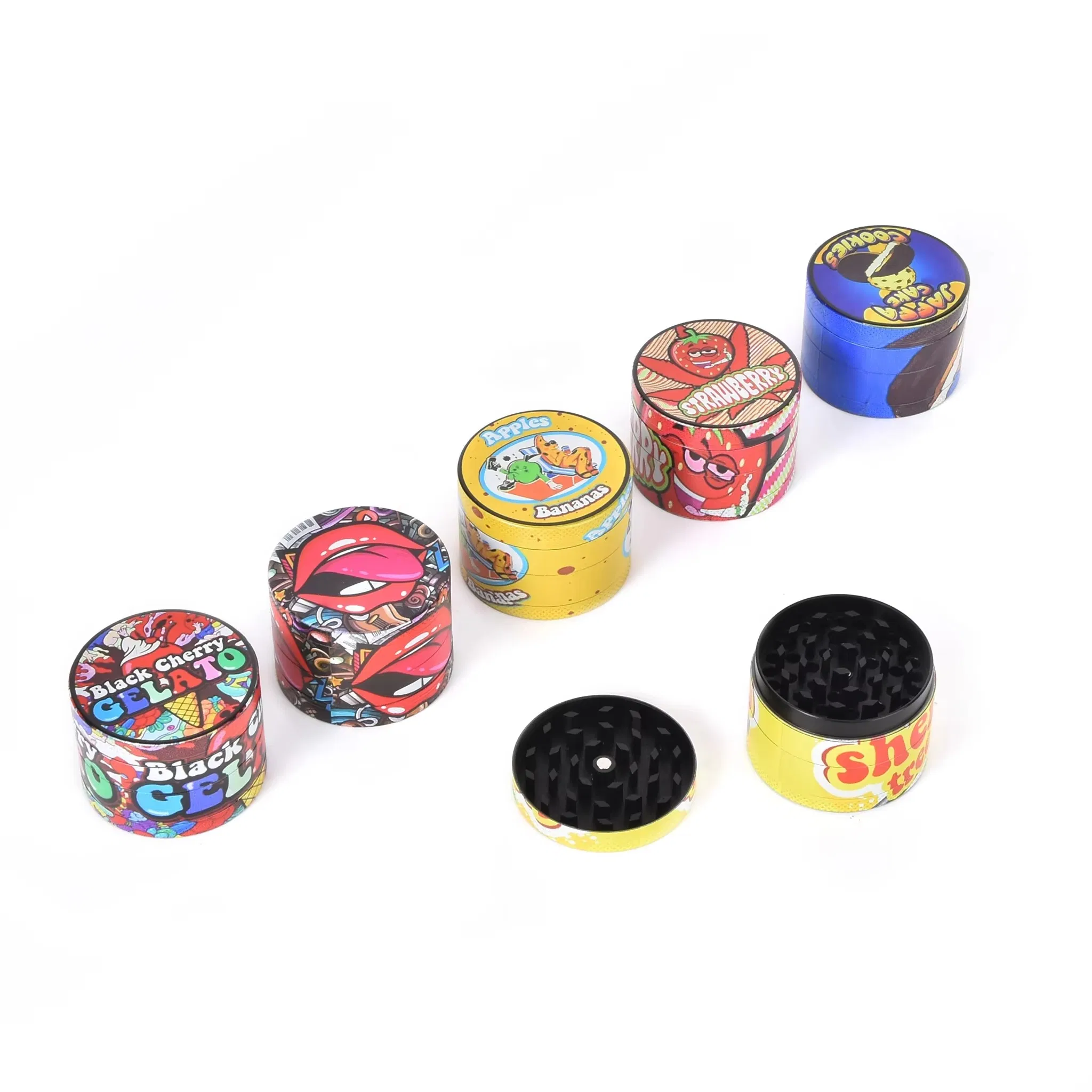 Металлическая 4-х слойная дробилка для специй и табака 63мм