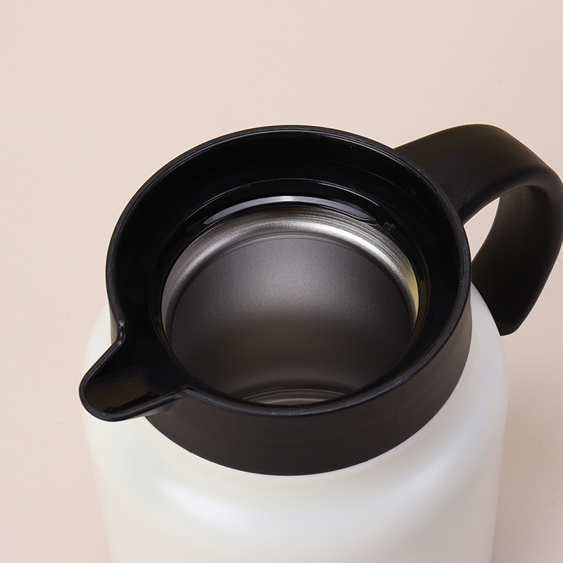 Double Layer Coffee Pot Stainless Steel Thermal Kettle with Press Lid