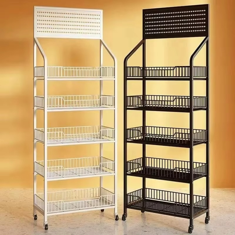Metal Snack Display Racks Supermarkets Grocery Store Shelves Effective Product Display