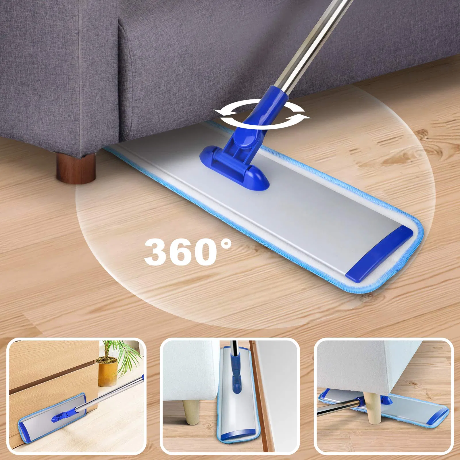 Professional Flat Microfiber Mop Floor Cleaning System