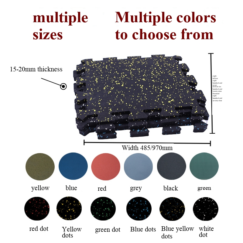 15mm 30mmgood Waterproof Heavy Duty Interlocking Gym Rubber Flooring Mat Tiles