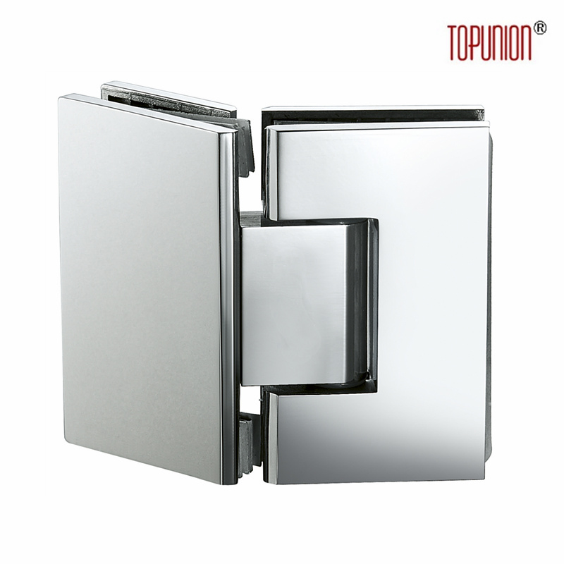 Латунные петли для стеклянных дверей в ванную 90°