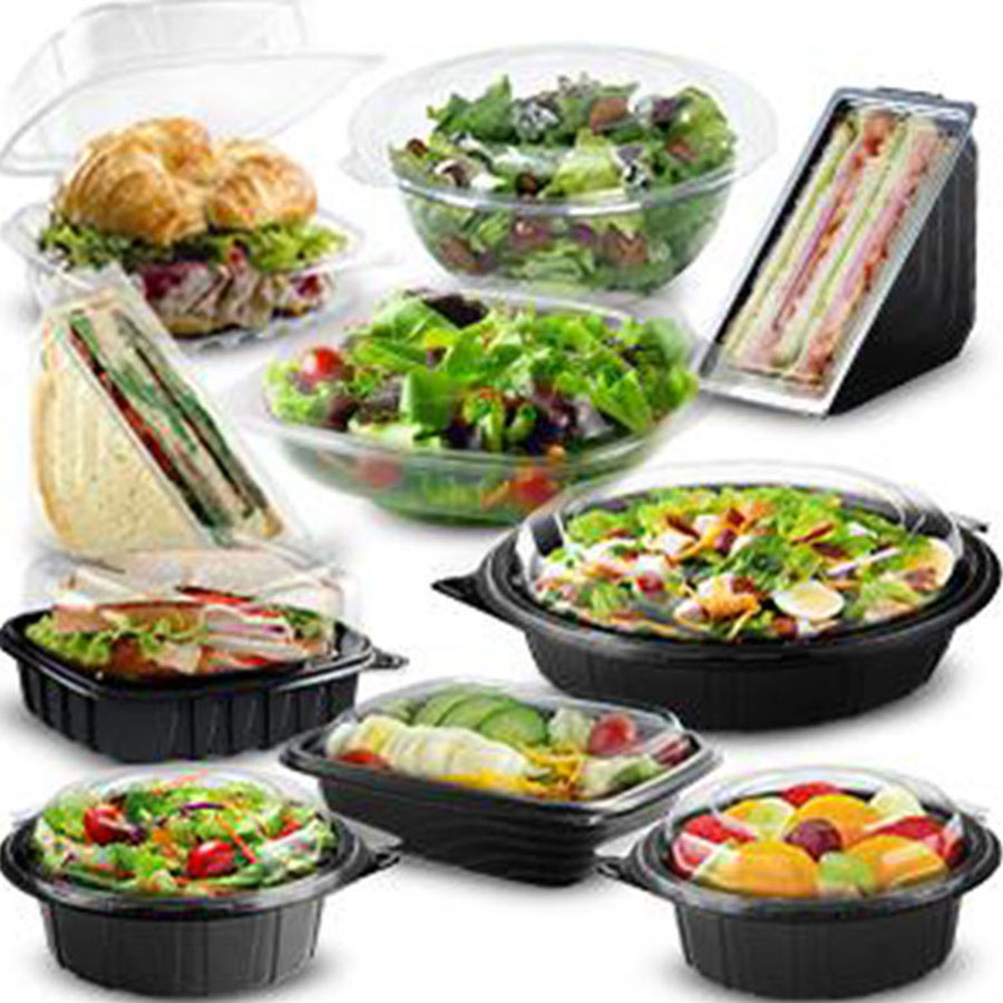 Прозрачная упаковка для суши, фруктов и бургеров с крышкой