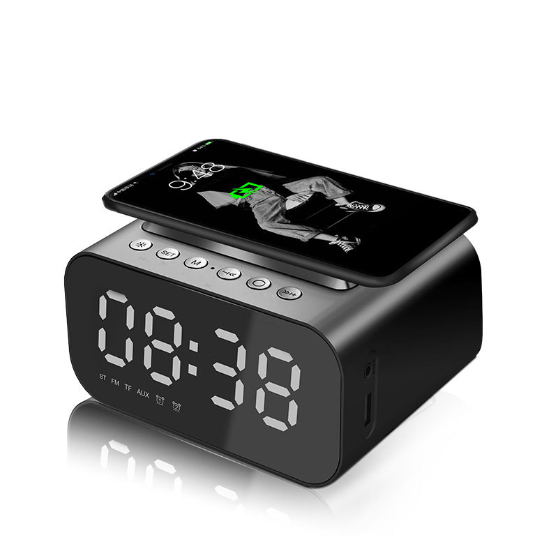 2022 New Arrival Wireless Speaker 3 in 1 Quick Charing Speaker with Digital Alarm Clock