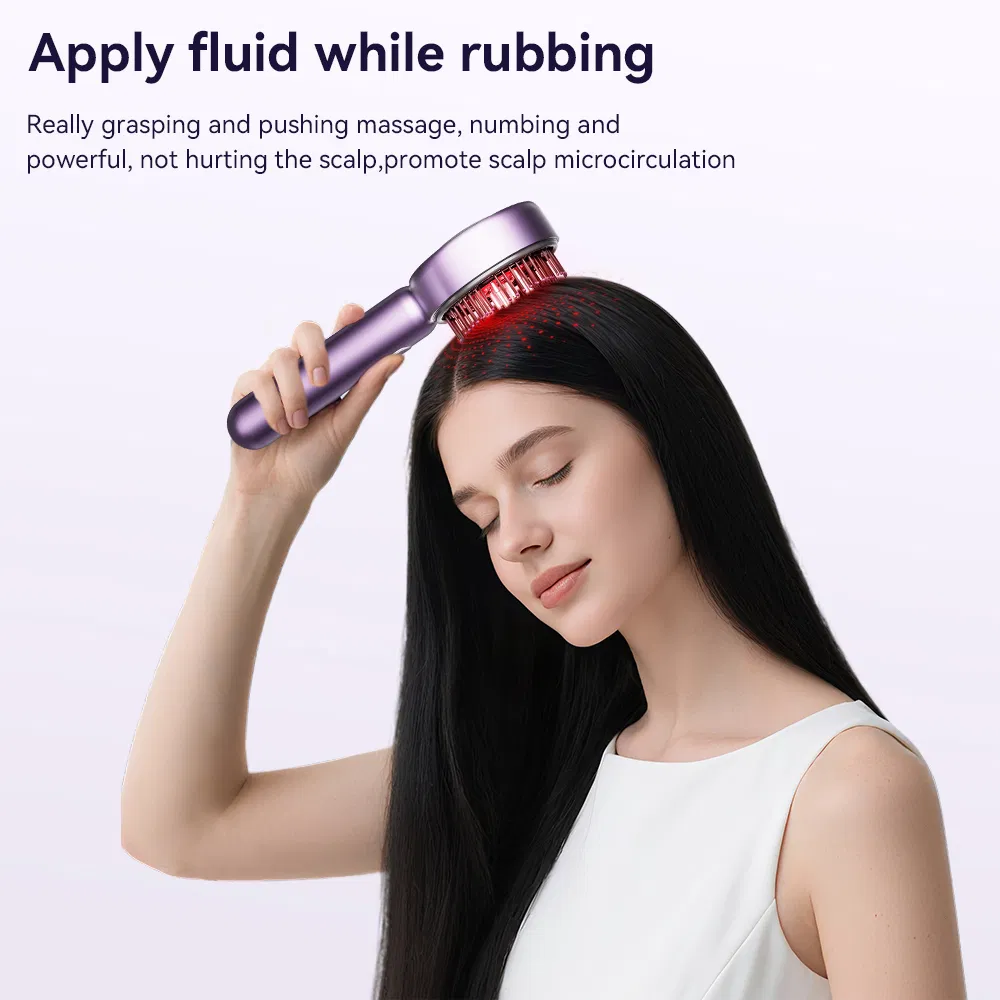 Умный массажер для головы с вибрацией и красным светом