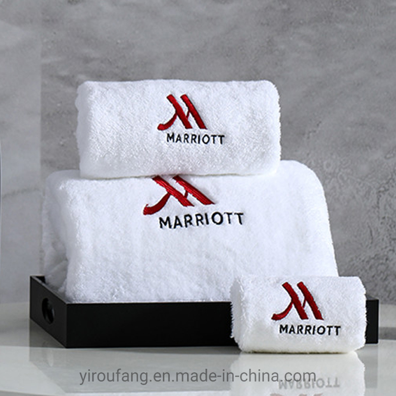 Adult Medium Bath Towels White 4 Star Hotel Cheap 100 Cotton Jacquard Square Towel Set Plain Cotton