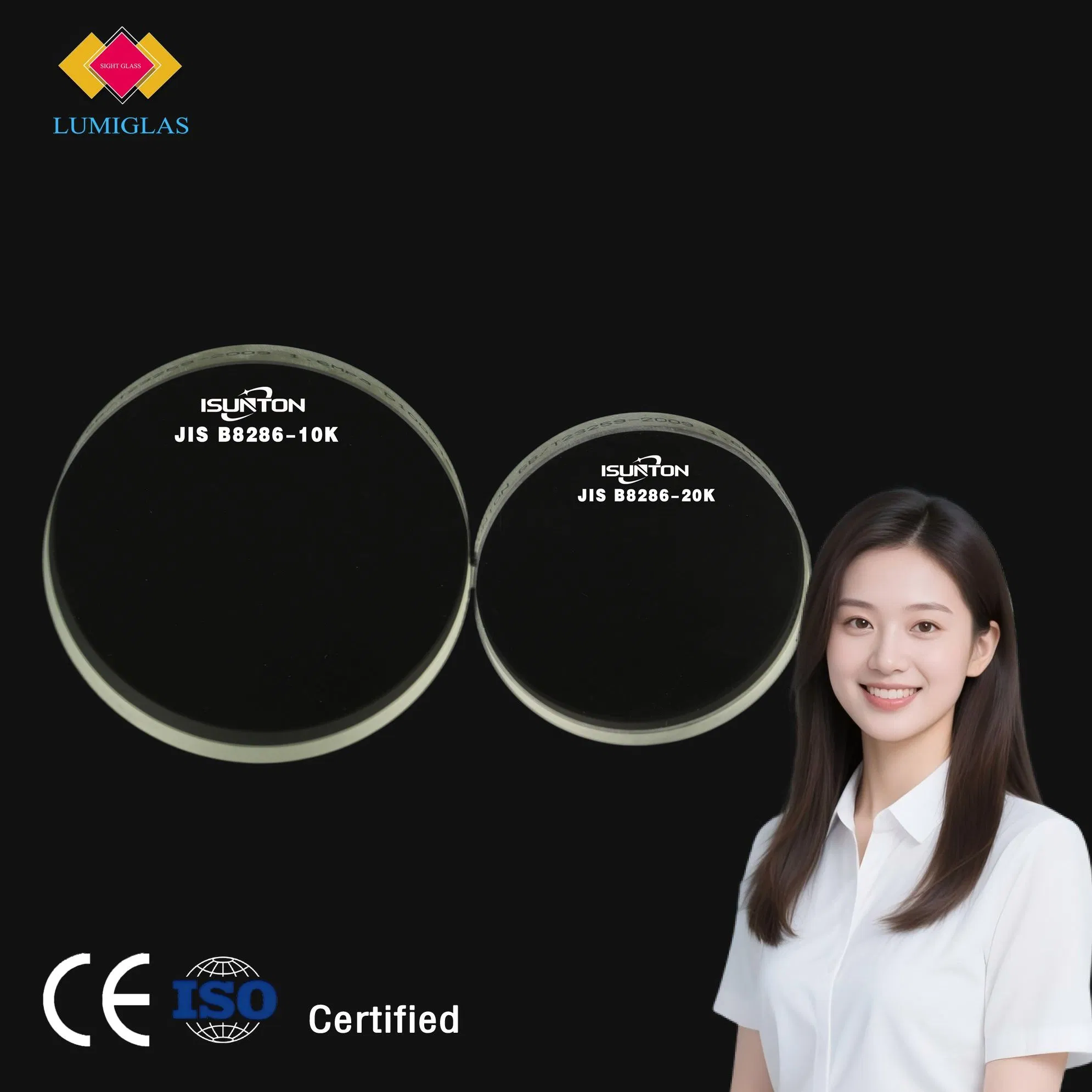 Customized Prefabricated Heat Resistant Recoverable Jisb8286 Tempered Sight Glass