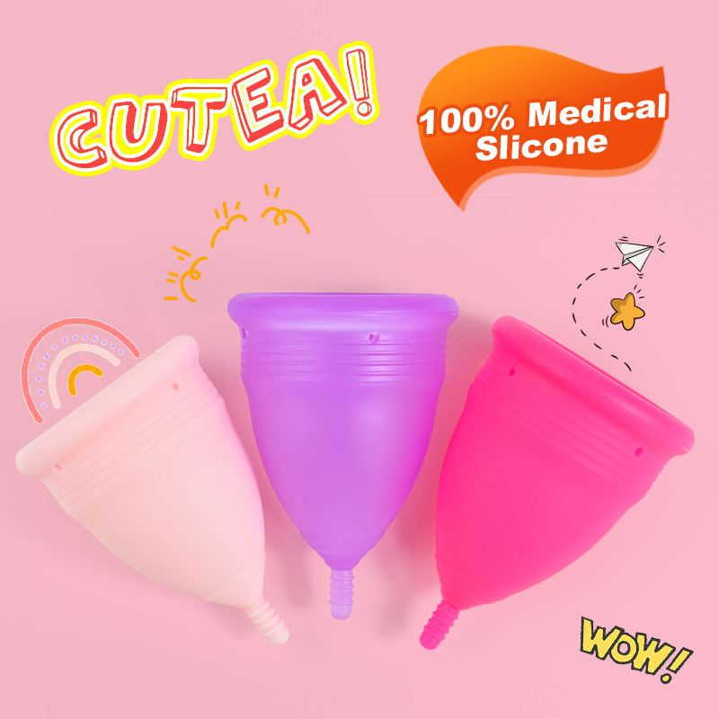 Free Sample Healthcare Comfortable Cute Period Menstrual Cup 100% Medical Silicone Copa Menstrual Coletor Menstrual