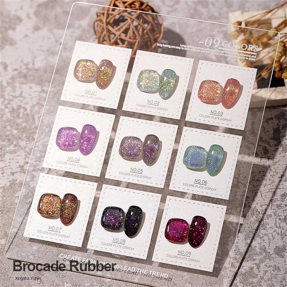 Axs Manicure Dream Cloud Brocade Broken Diamond Nail Polish Year New Net Red Bright Star Sand Burst Flash Glue Reflective Jumping Di Nail Gel Polish
