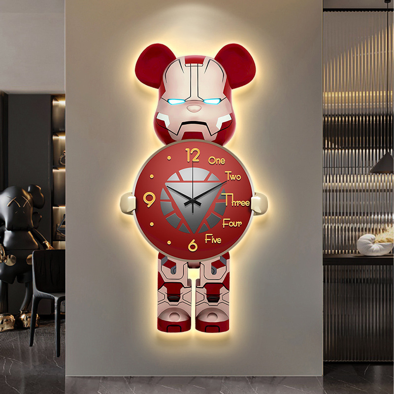 Factory Wholesale Creative Gift Kaws Ambient Light LED Clock with USB Cable