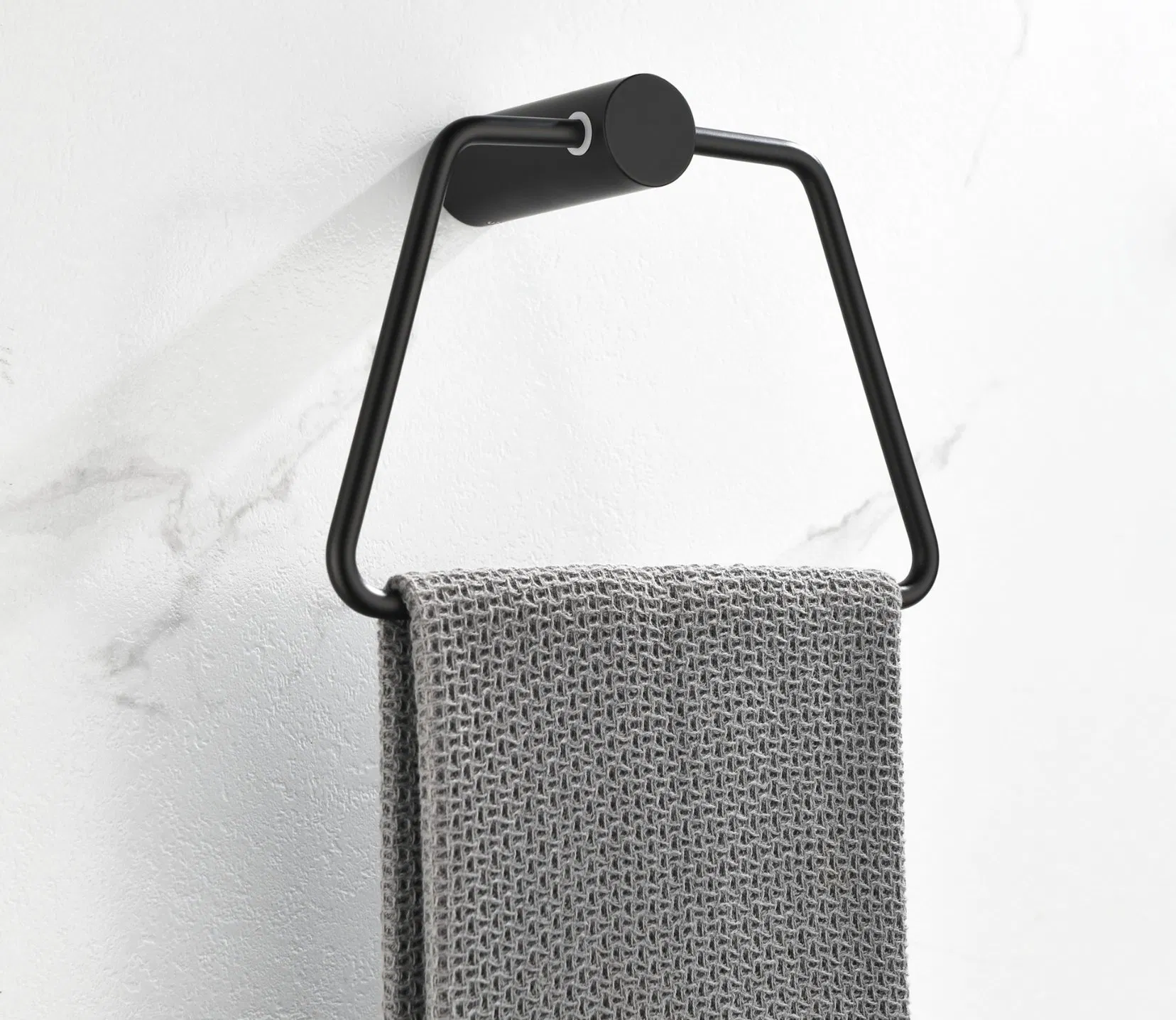 Набор полотенцедержателей матовый черный, настенный