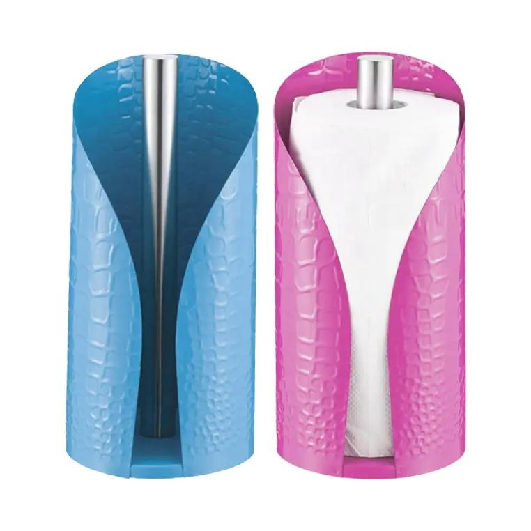 Kitchen Accessories Iron Napkin Tissue Paper Holder with Roll Pole Kraft Paper Cylinder Tissue Holder