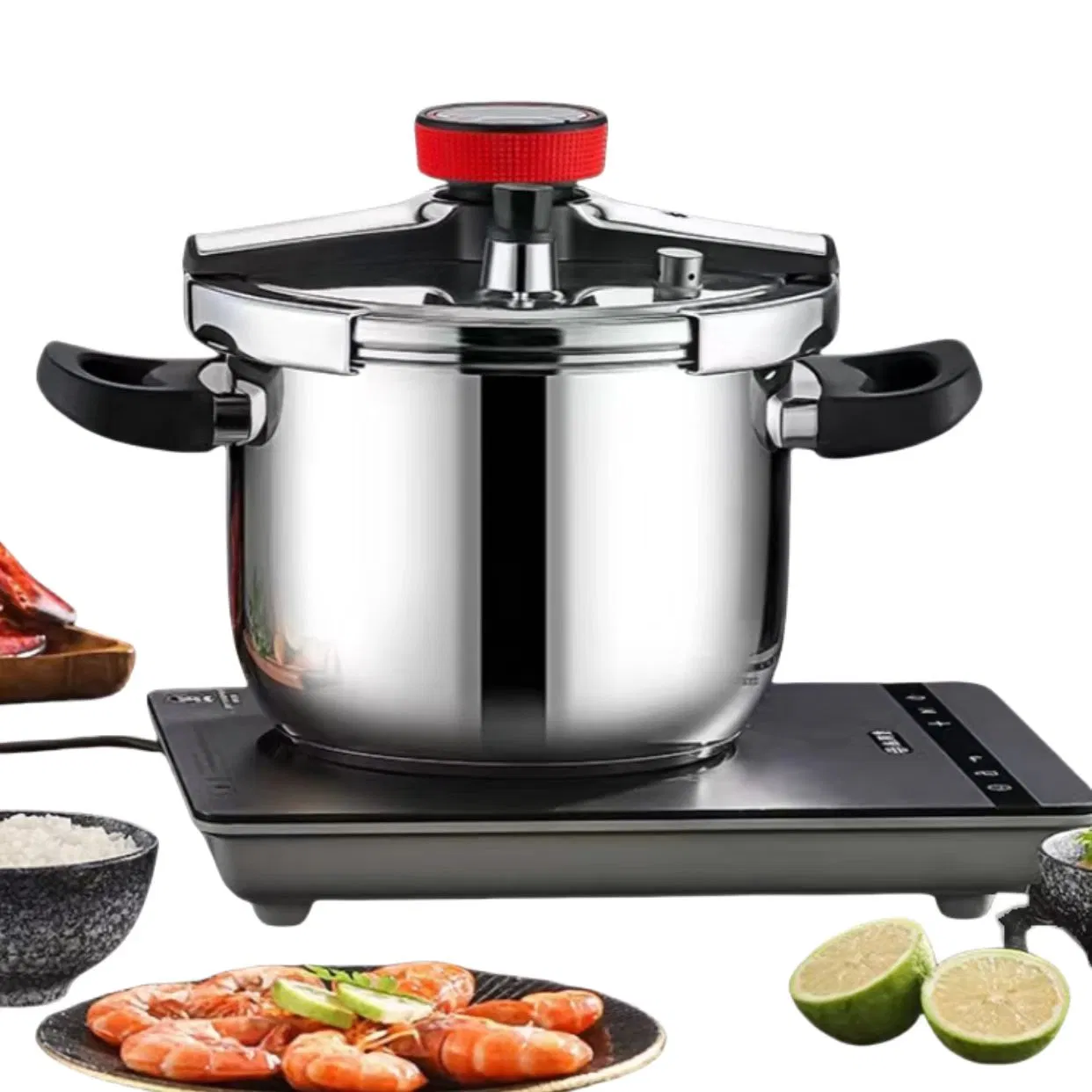 Large-Capacity High Pressure Cooker Stainless Steel Cookware Household Appliance Commercial Usage