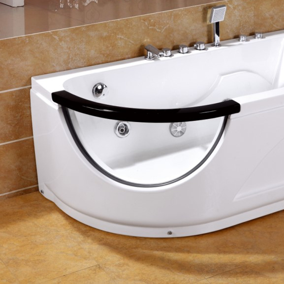 Угловая акриловая ванна с гидромассажем