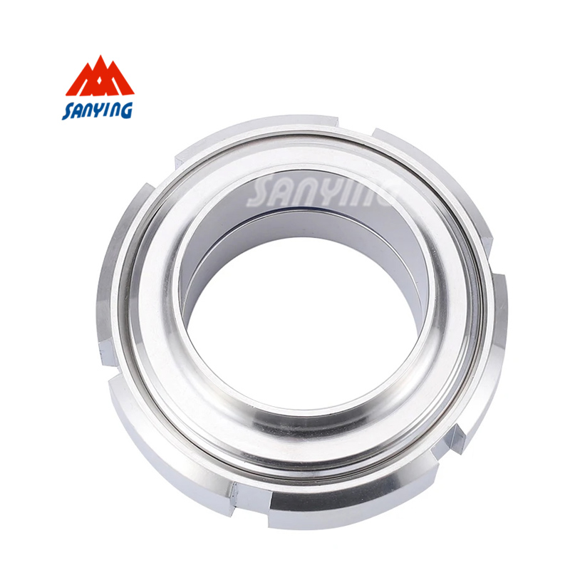 Food Grade DIN SMS 3A SS304 316 Sanitary Pipe Fittings Swivel Joint Stainless Steel Union Fittings for Food Dairy