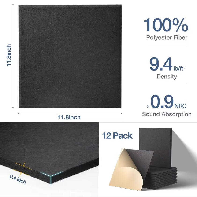 Premium Hexagon Self-Adhesive Acoustic Panels for Soundproof Meeting Room Sound-Absorbing Pet Felt Wall Panel