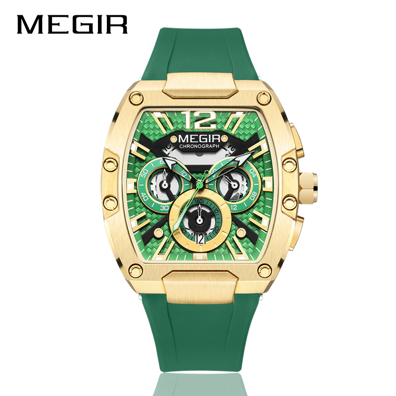Megir 8112g Brand Men's Fashion Sports Silicone Band Waterproof Quartz Watch