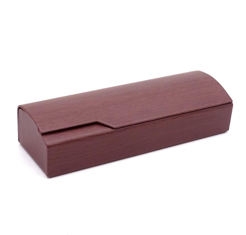 Fashion Folding Sunglasses Case Handmade Myopic Eyeglasses Box Metal Case with Bamboo Printing