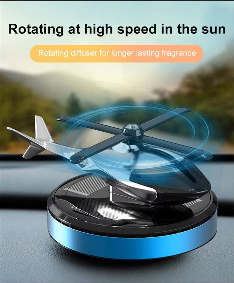 Stylish Solar Rotary Air Freshener for Cars and Airplanes