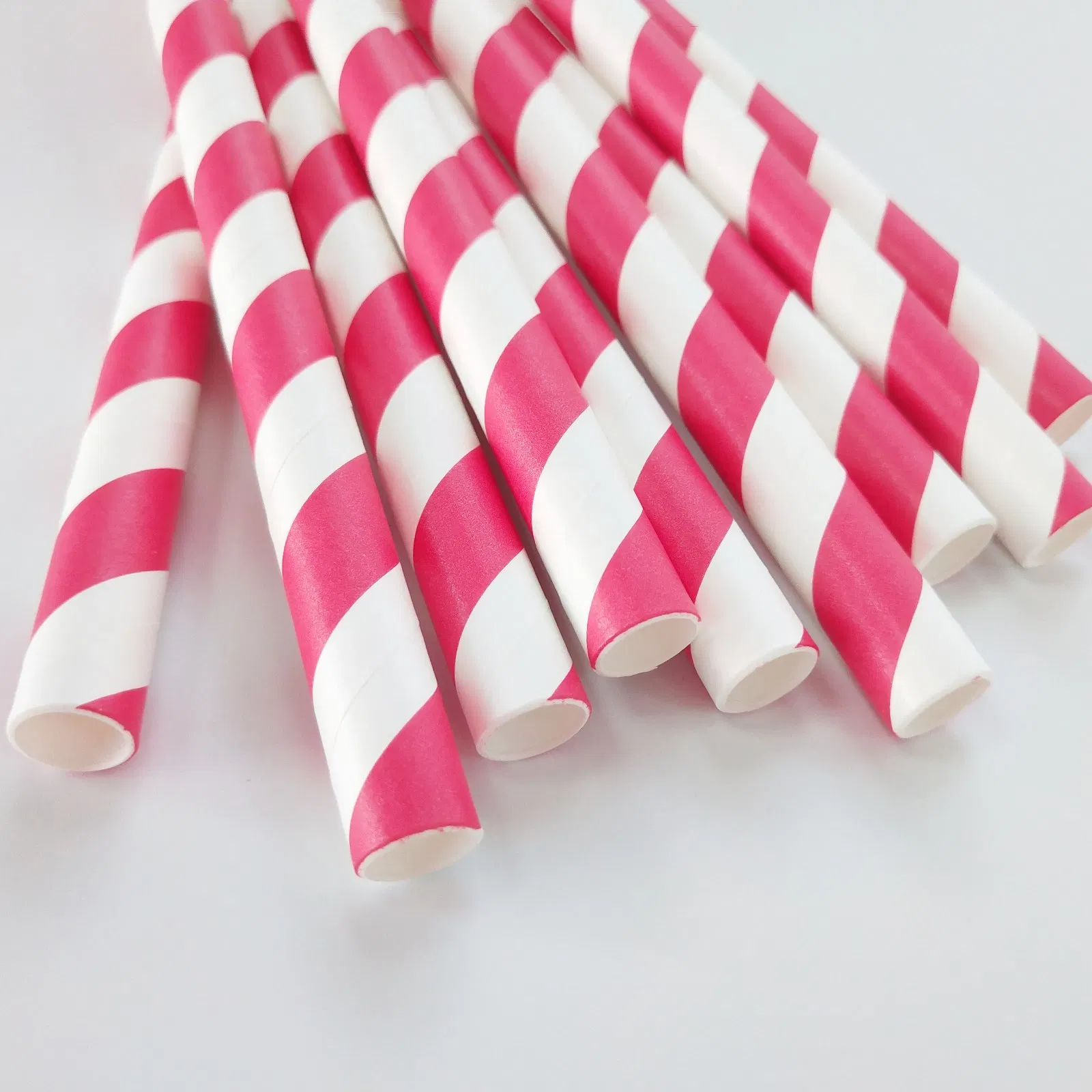 Eco Individually Wrapped Sharp Paper Bio Black White Giant Boba Biodegradable Bubble Tea Paper Straws