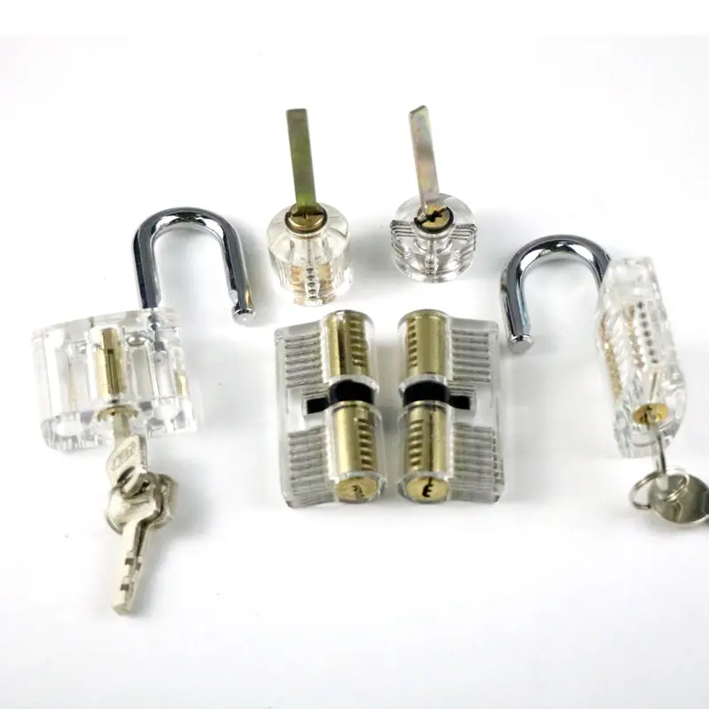 Locksmith Transparent Practice Lock Training Skill Ab Picking Set Lock