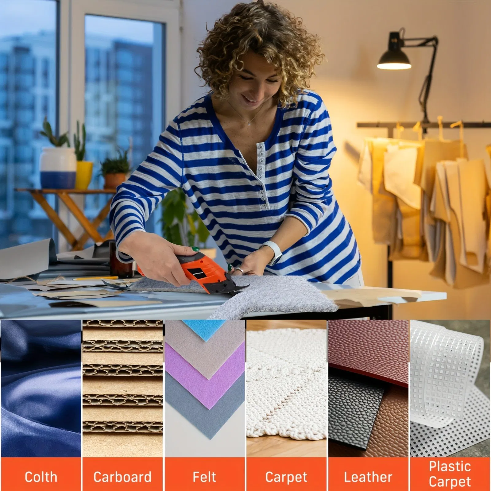 Аккумуляторные электрические ножницы 4V для ткани и картона