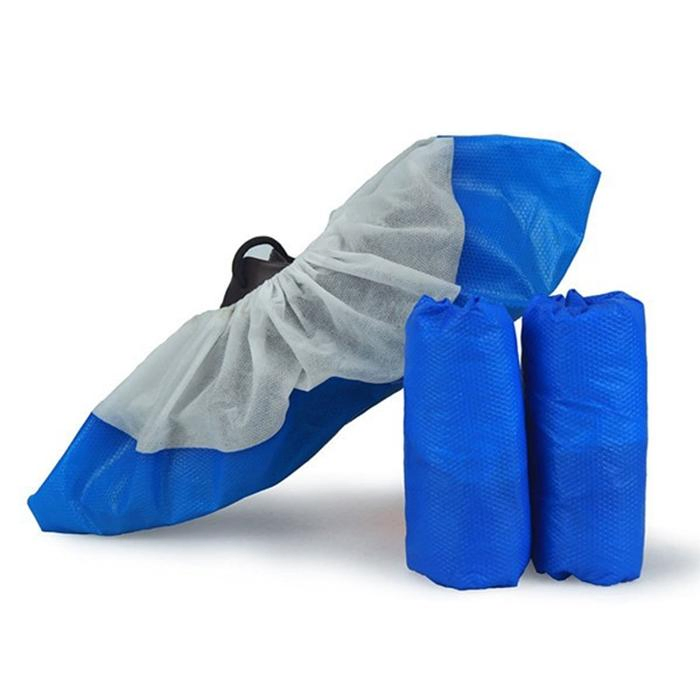 Disposable Non Slip Boot & Shoe Covers CPE Shoe Booties Disposable Waterproof Double Layer Bottom Overshoes