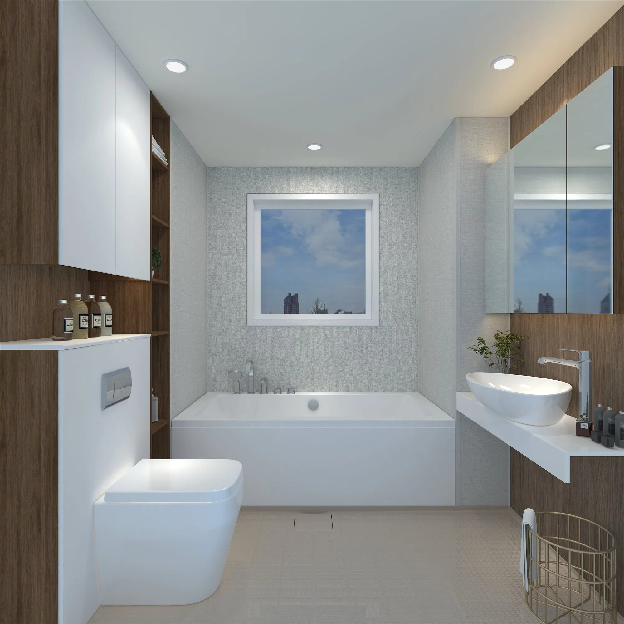 Vacation Island FRP SMC Compression Molded Compact Multi-Functional Prefabricated Integrated Bathroom