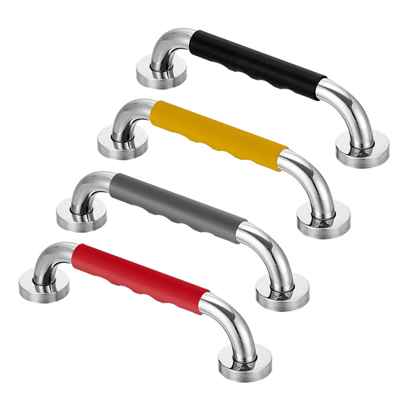 OEM Custom Antislip Bathroom Grab Bar Swimming Pool Bathroom Grab Bar Stainless Steel Handicap Rubber Grab Bar