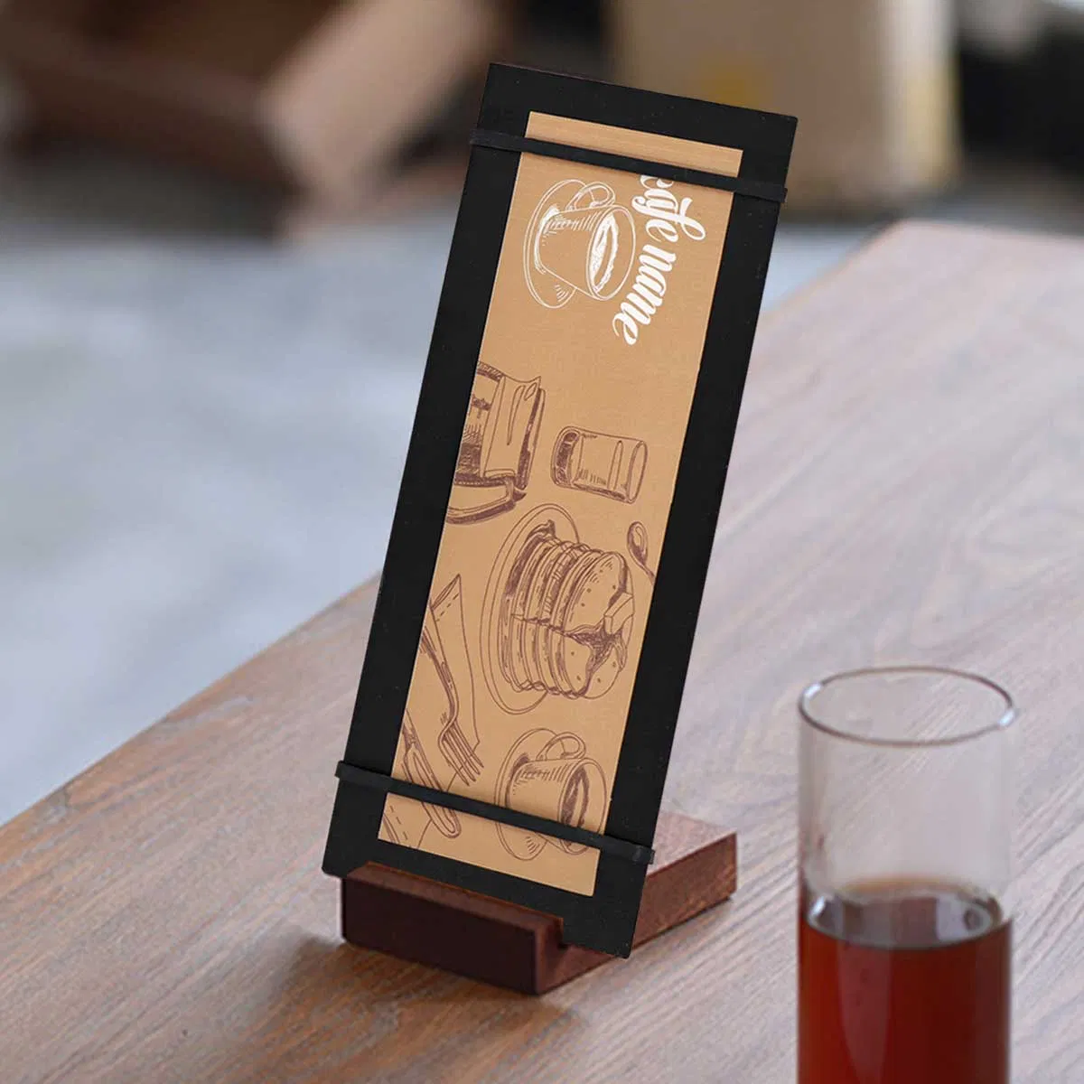 Fast Food Cafe Menu Display Board Holder with Straps