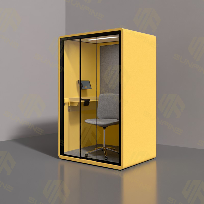 Movable Soundproof Booth Office Private Pods 4 Person Meeting Pod Training Pod Soundproof Built-in 4000K Natural Light CE