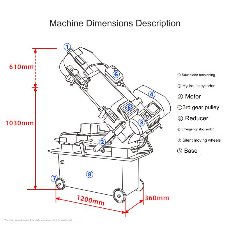 Ленточная пила по металлу горизонтальная ручная компактная