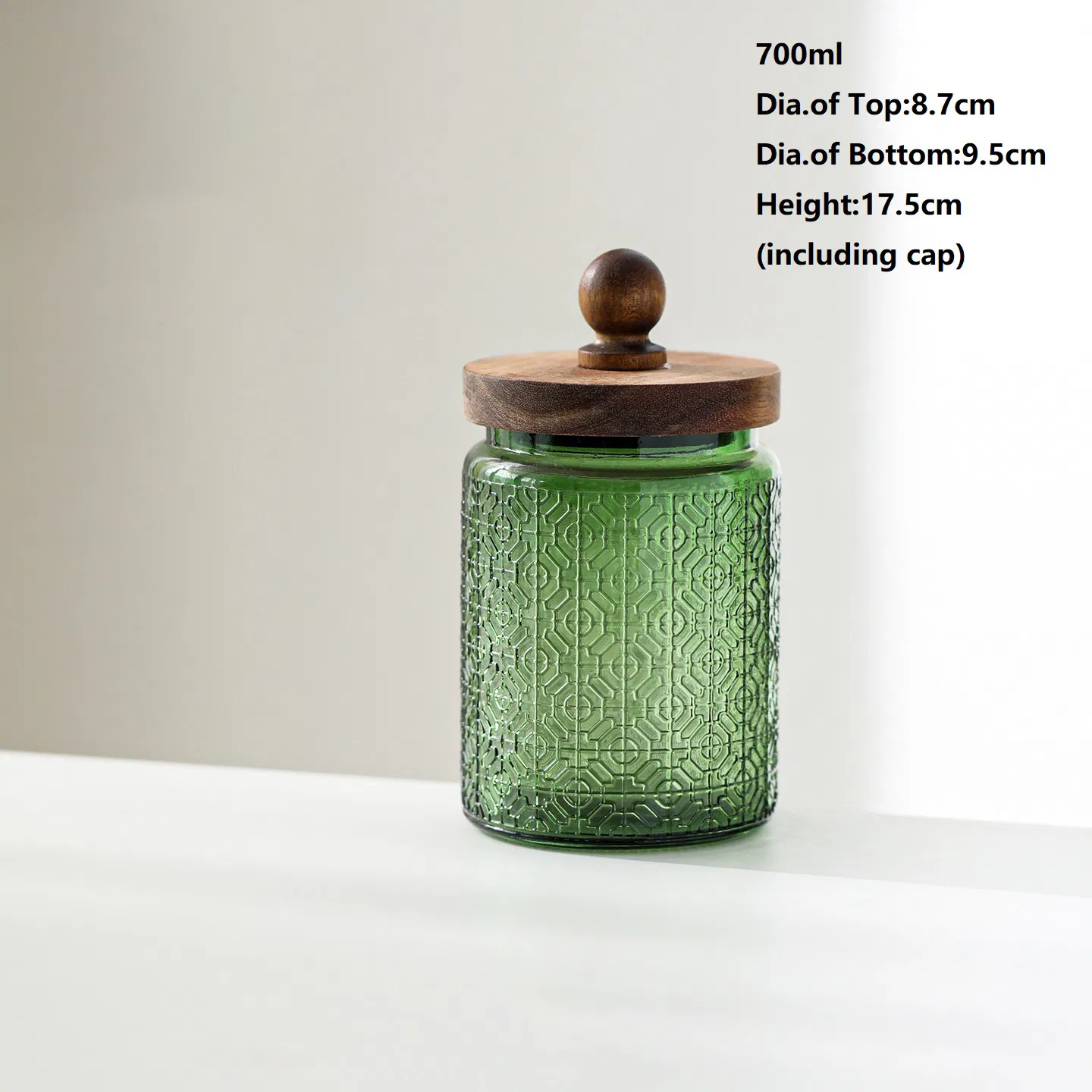 700ml 1000ml Custom Glass Sealed Jar with Wooden Lid Tea Coffee Sealed Jar Nut Food Storage Jar Can Be Reused