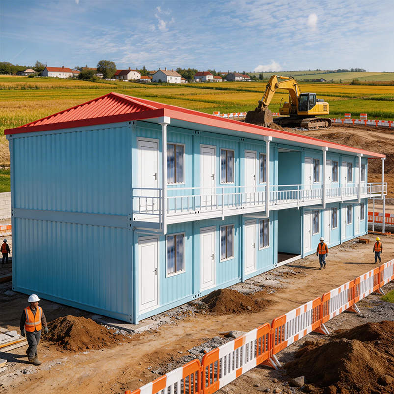 After War Rebuild Fast Built Low Cost Modular Apartment for Construction Site Workers Prefabricated House