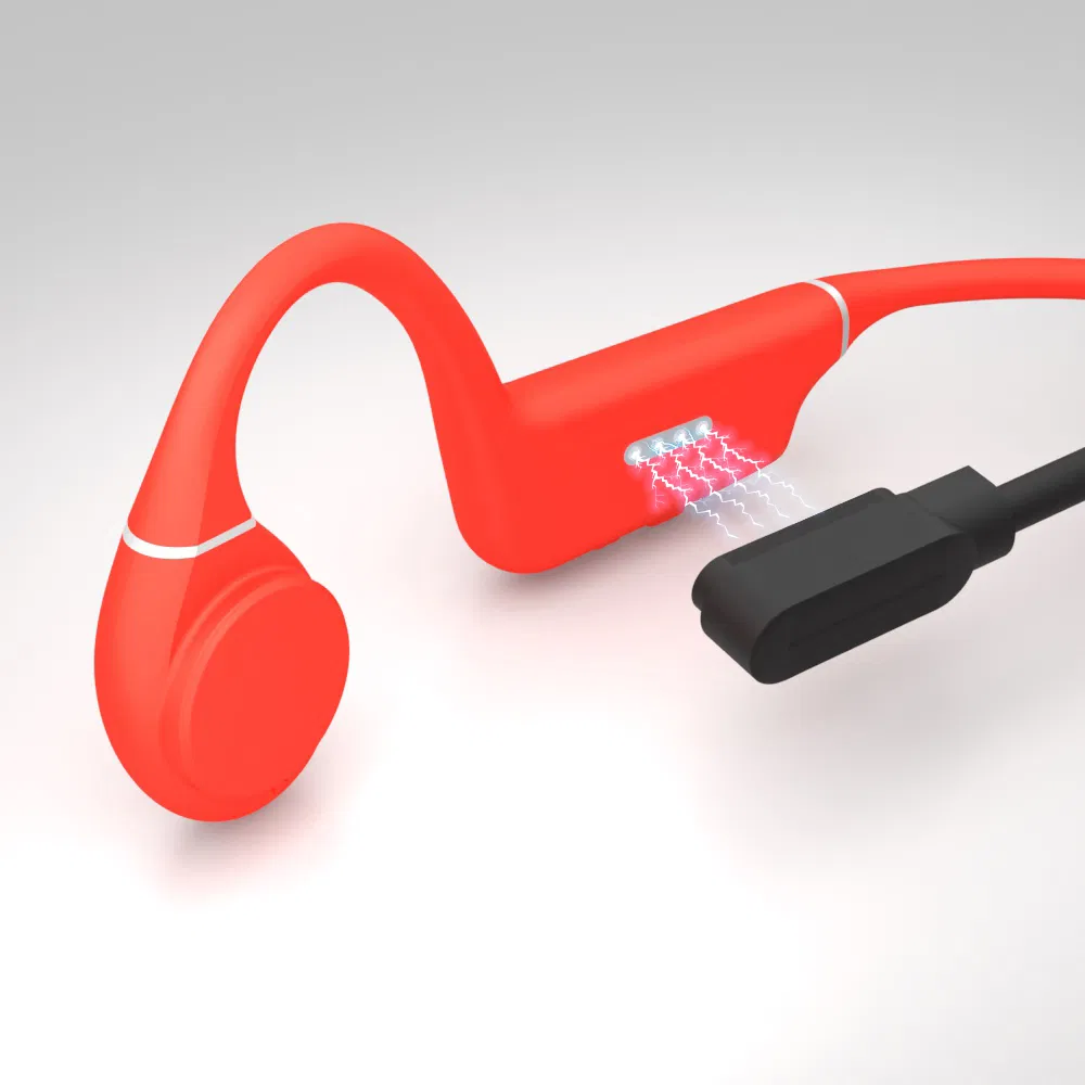 Es-998plus Bone Conduction Headset Headband Headphones Open Ear Wireless Earphonecobra Shape for Sport Swimming Workout Running