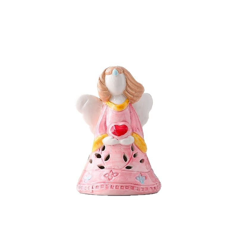Elegant LED Angel Night Light with Modern Ceramic Design
