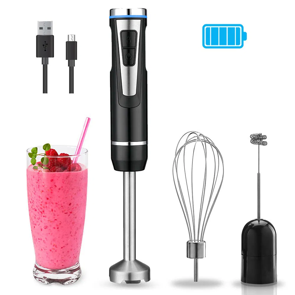 Multifunctional Outdoor 200W Type C Rechargeable Cordless Hand Blender Rechargeable Blender