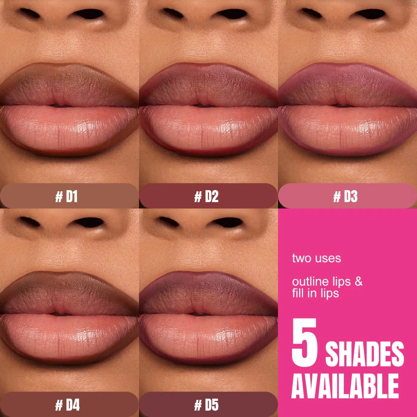 Custom Logo Mineral Natural Waterproof Long-Lasting Matte Lip Liner Pencil Smooth Liquid Lip Outline