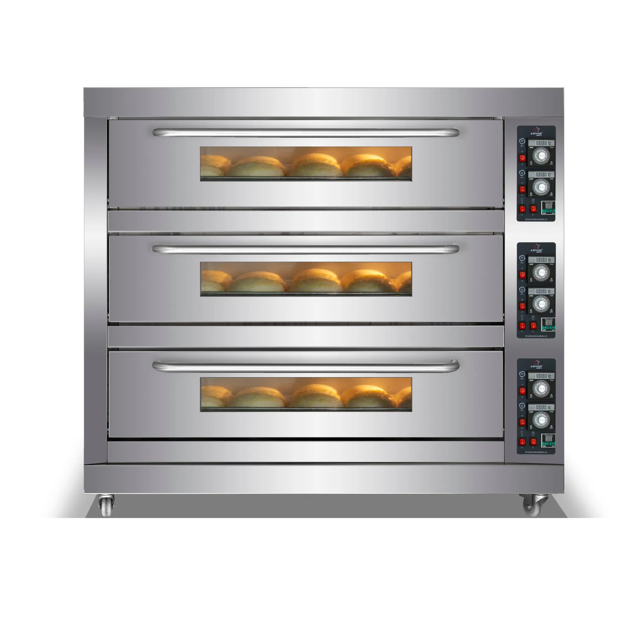 High-Performance 3 Deck 6 Tray Commercial Deck Oven for Restaurants and Hotels