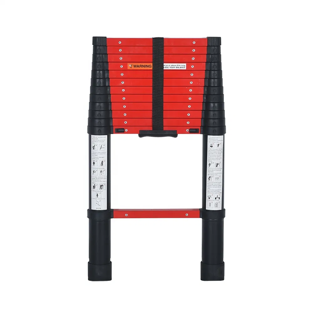 Stable Black Aluminum Folding Ladder a Frame Telescopic Ladder