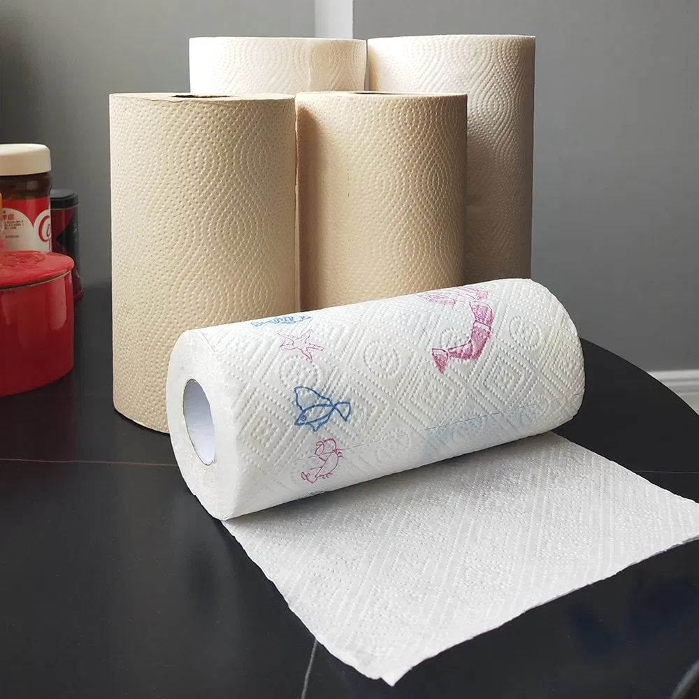 Cleaning Oil Absorption Hygienic Embossed Kitchen Towel Roll