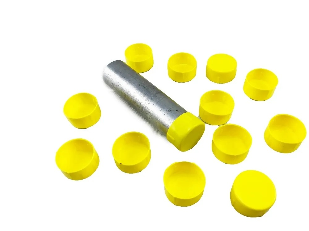Yellow Plastic Scaffolding Fastener Cover Tube Safety Cover Tube Cap