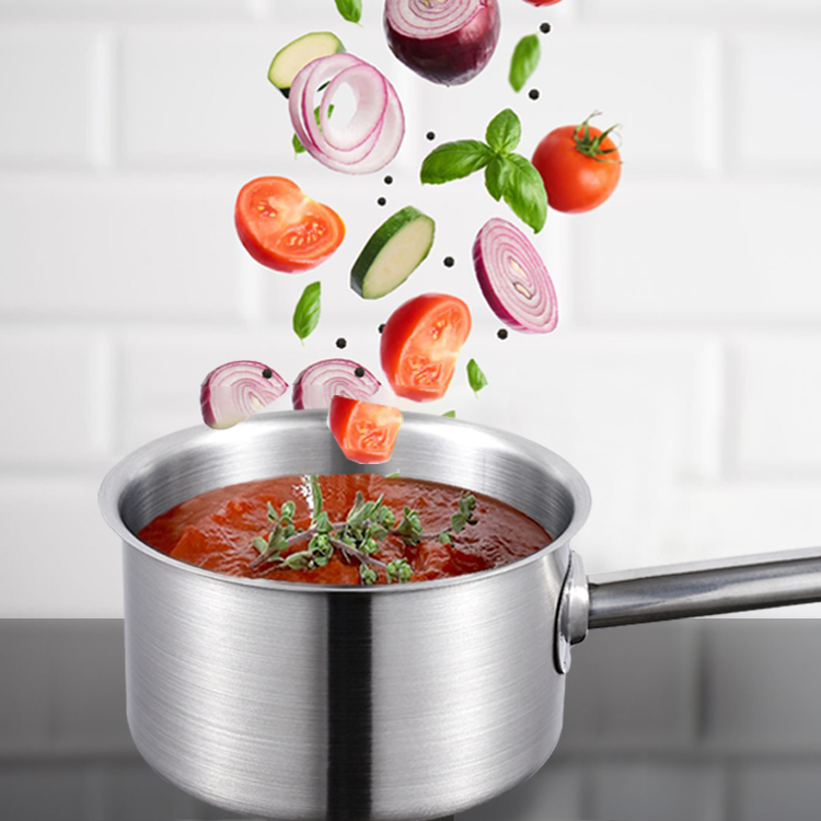 Daosheng 20cm Hot Sale Classic Design High Quality Stainless Steel Ear Handle Milk Boiling Saucepan